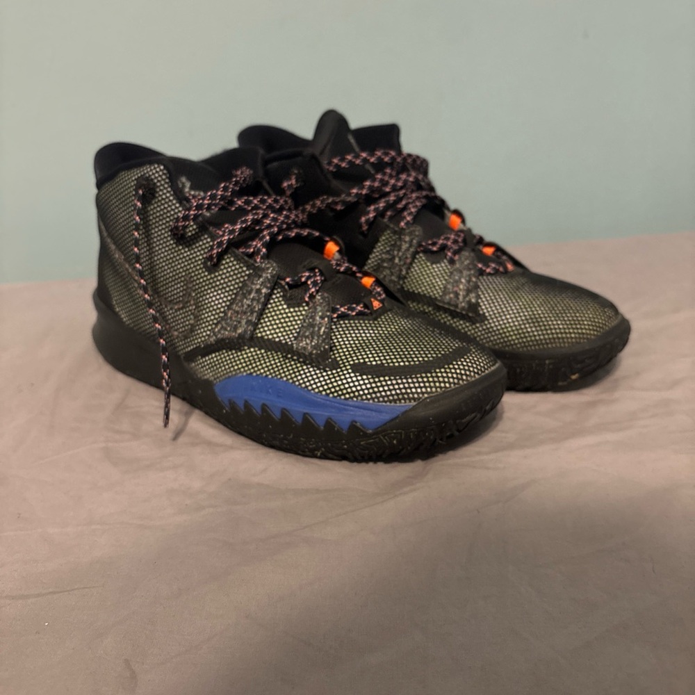 Nike Black and Blue Athletic Shoes with Rugged Sole
